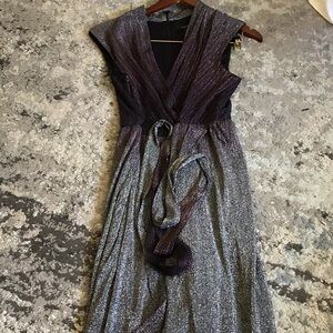 Glitter silver and burgundy jumpsuit
